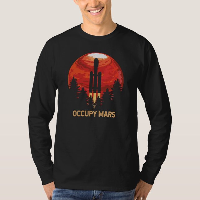 Occupy-Mars-Mission-Rakete T-Shirt (Vorderseite)