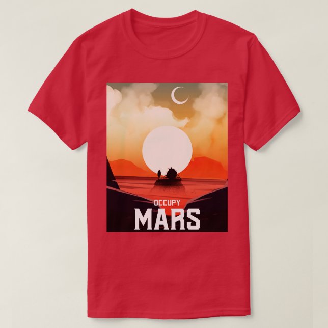 Occupy Mars Retro T-Shirt (Design vorne)
