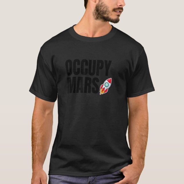 Occupy Mars Retro Vintag 4 T-Shirt (Vorderseite)