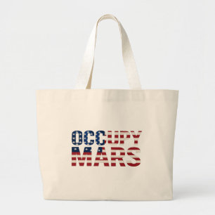 Occupy Mars Tote Bag - Patriotische Weltraumforsch Jumbo Stoffbeutel