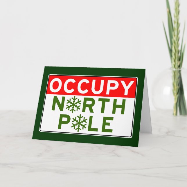 Occupy Nordpol Feiertagskarte (Vorderseite)