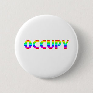Occupy Rainbow Button