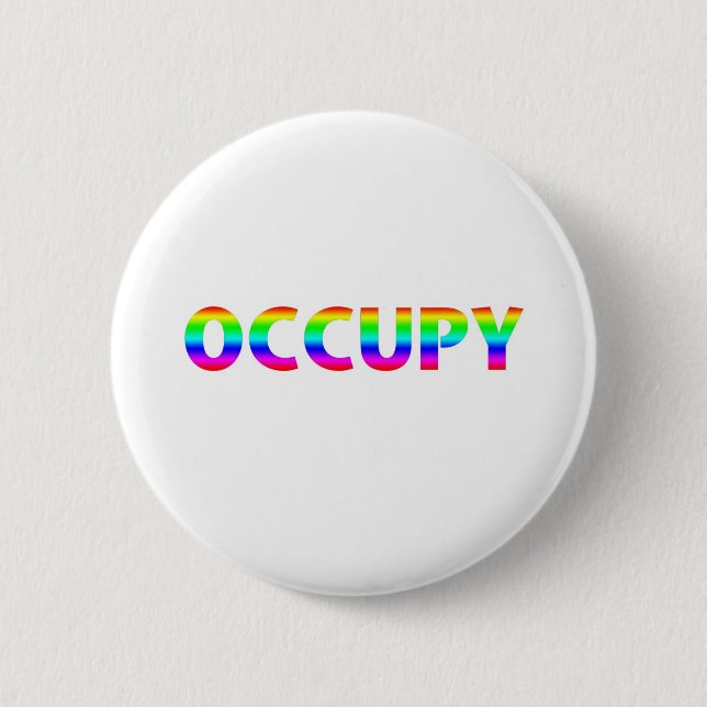 Occupy Rainbow Button (Vorderseite)
