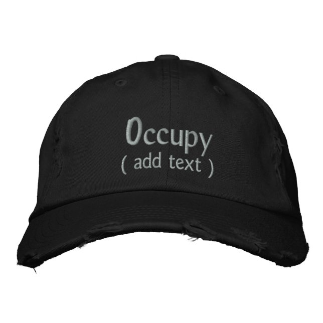 Occupy Wall Street Custom Cap Bestickte Kappe (Vorderseite)