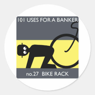 Occupy Wall Street - Fahrrad nehmen! Runder Aufkleber