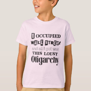 Occupy Wall Street Lousy Oligarchie (White Sachsy) T-Shirt