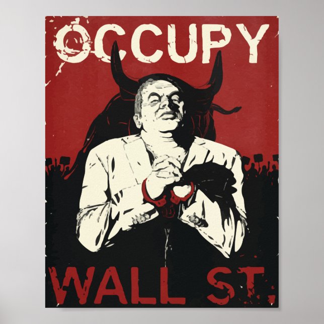 Occupy Wallstreet Print, Value Poster Paper (Vorne)