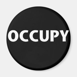 Occupy (weiß auf schwarz) magnet