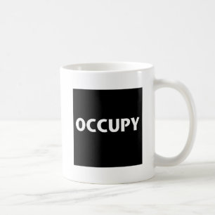 Occupy (weiß auf schwarz) tasse