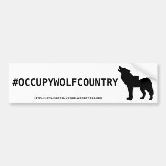 #OCCUPYWOLFCOUNTRY AUTOAUFKLEBER