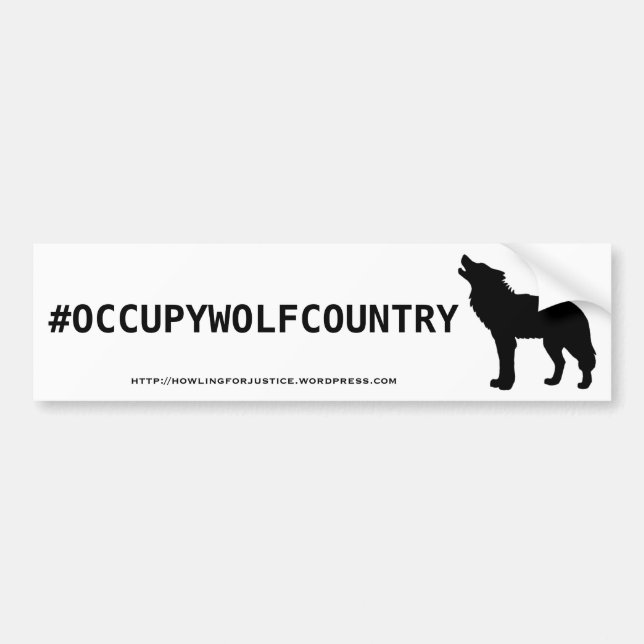 #OCCUPYWOLFCOUNTRY AUTOAUFKLEBER (Vorne)