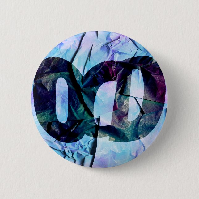 OCD Awareness badge ( Textured ) Button (Vorderseite)