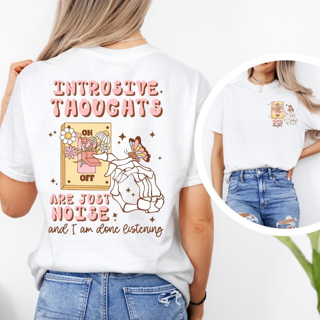OCD Awareness Whimsical “Switching Off OCD” Retro  T-Shirt (Von Creator hochgeladen)