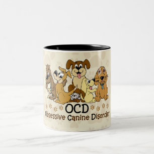 OCD besessene Hunde- Störung Zweifarbige Tasse