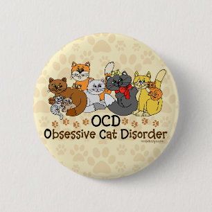 OCD besessene Katzen-Störung Button