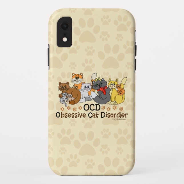 OCD besessene Katzen-Störung Case-Mate iPhone Hülle (Rückseite)