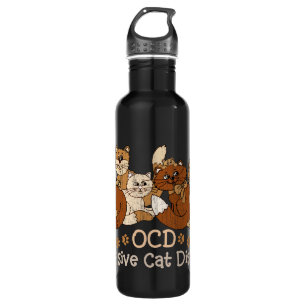 OCD besessene Katzen-Störung Edelstahlflasche