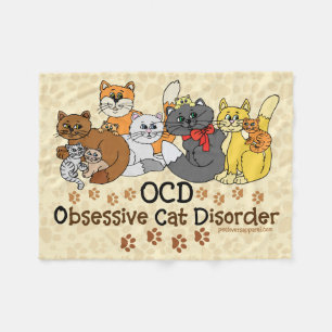 OCD besessene Katzen-Störung Fleecedecke
