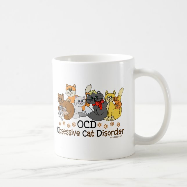 OCD besessene Katzen-Störung Kaffeetasse (Rechts)