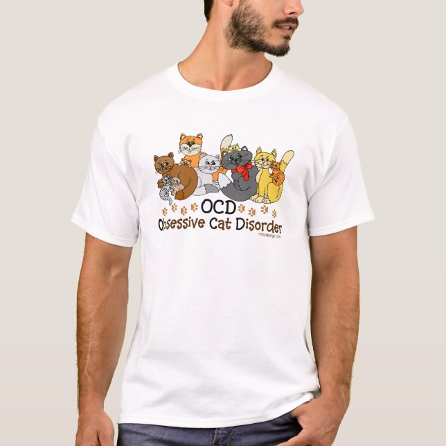 OCD besessene Katzen-Störung T-Shirt (Vorderseite)