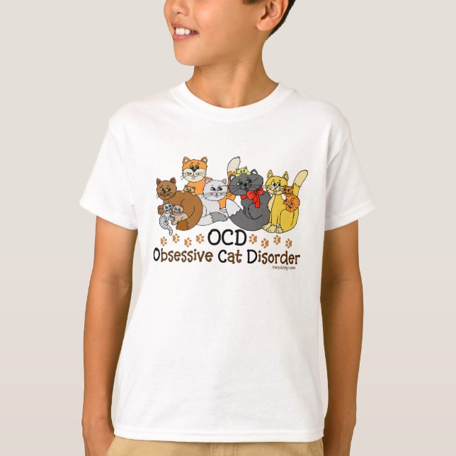 OCD besessene Katzen-Störung T-Shirt (Vorderseite)