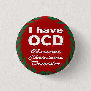OCD besessene Weihnachtsstörung Button