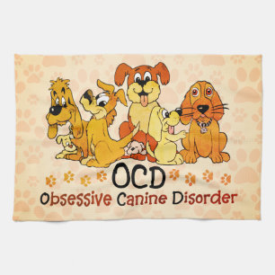 OCD Obsessive Canin-Störung Orange Geschirrtuch