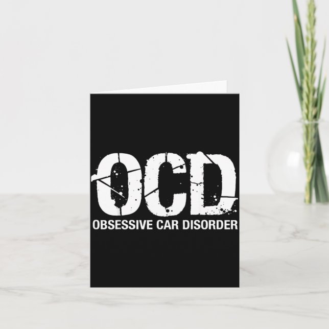 Ocd Obsessive Car Disorder Funny Lover Garage Guy  Karte (Vorderseite)