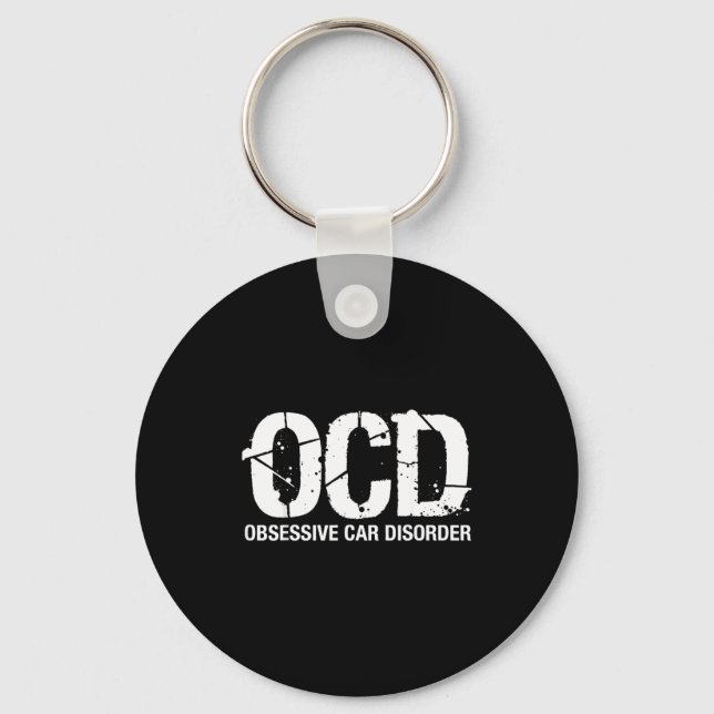 Ocd Obsessive Car Disorder Funny Lover Garage Guy  Schlüsselanhänger (Vorderseite)