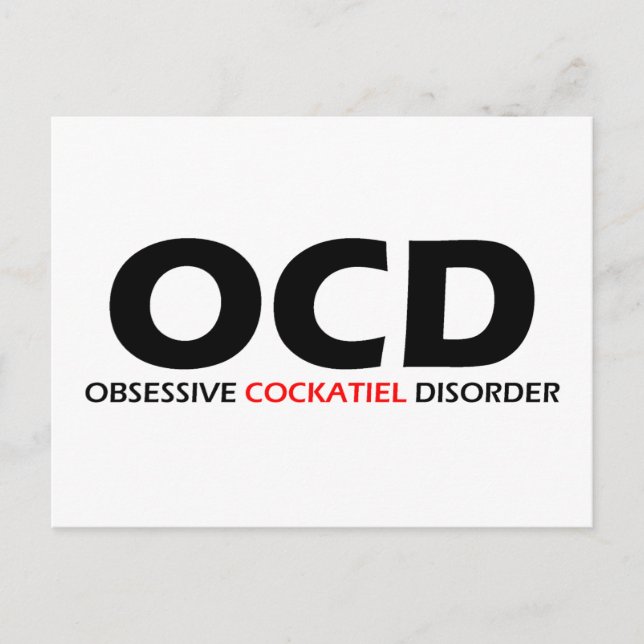 OCD - Obsessive cockatiel-Störung Postkarte (Vorderseite)