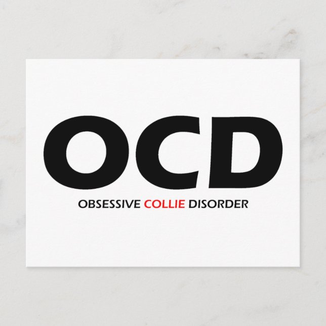 OCD - Obsessive Collie-Störung Postkarte (Vorderseite)