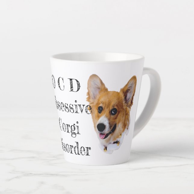OCD: Obsessive Corgi-Störung Latte-Tasse Milchtasse (Rechte Ecke)