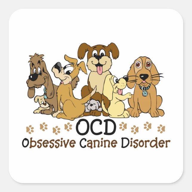 OCD Obsessive Kaninendisortierung Square Sticker (Vorderseite)