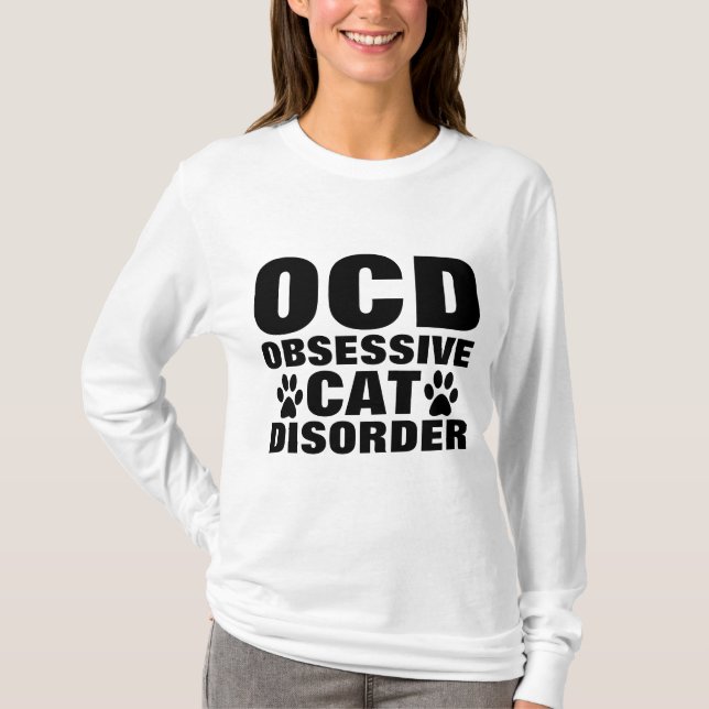OCD OBSESSIVE KATZERKRANKUNG Funny T - Shirt (Vorderseite)