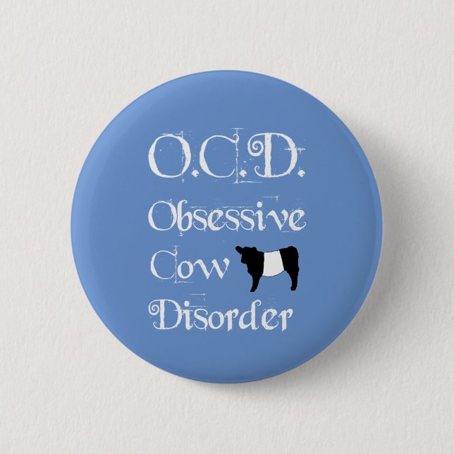 OCD Obsessive Rinderkrankheit Beliebte Galloway Button (Vorderseite)