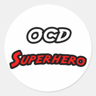 OCD Superhero Runder Aufkleber
