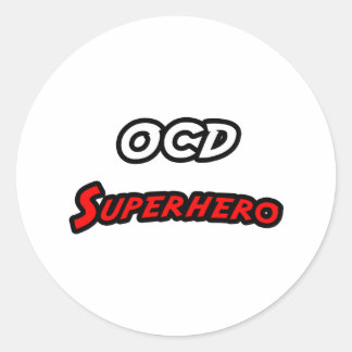 OCD Superhero Runder Aufkleber