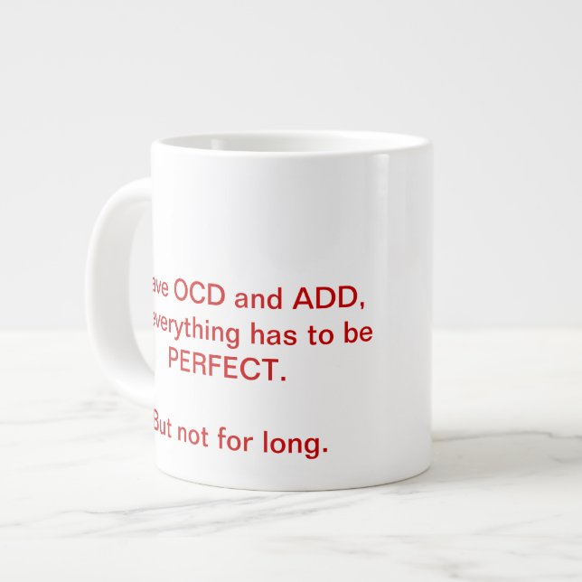 OCD und ADDIEREN Tasse (Vorderseite Links)