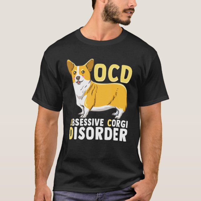 OCD Zwanghafte Corgi-Störung T-Shirt (Vorderseite)