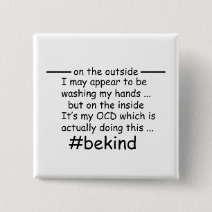 OCD - zwanghaftes Bewusstsein für Zwangsstörungen Button