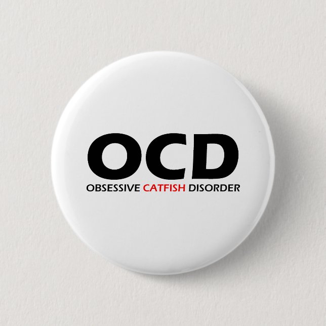 OCD - Zwangsstörung der Katzen Button (Vorderseite)