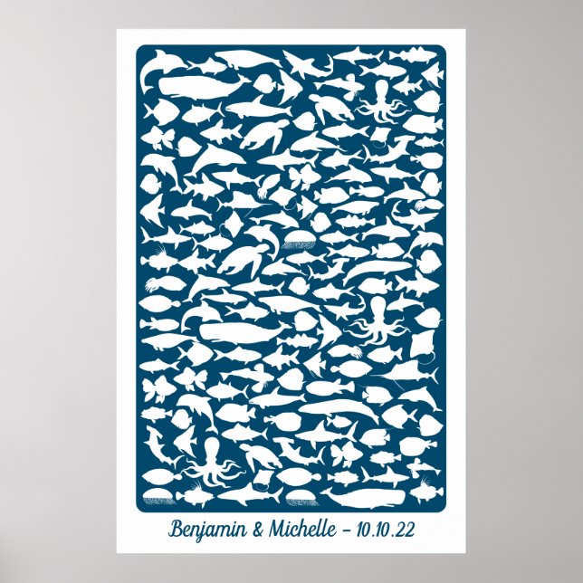 Ocean - 150 Signature Guest Book Alternative Poster (Vorne)