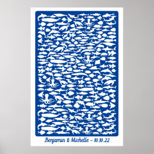 Ocean - 250 Signature Guest Book Alternative Poster