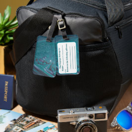 Ocean Acrylic Pour Inspiriert Gepäckanhänger