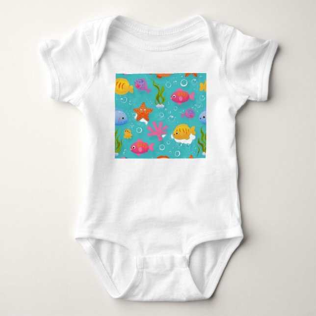 Ocean Adventure Baby Bodysuit Strampler (Vorderseite)