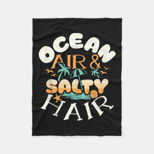 Ocean Air Amp Salty Hair Beach Sommerferien Fu Fleecedecke