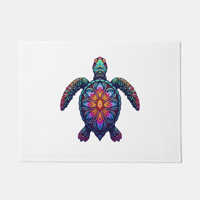 Ocean Animal Gefärbte Krawatte Tribal Sea Animal M Fußmatte (Vorderseite)