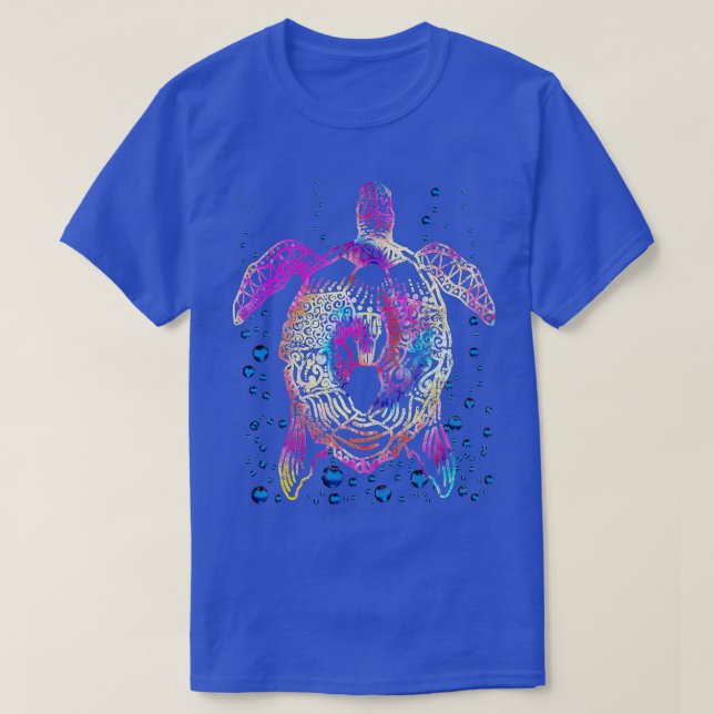 Ocean Animal Gefärbte Krawatte Tribal Sea Animal M T-Shirt (Design vorne)