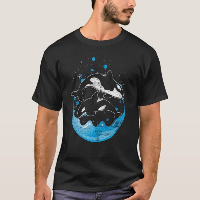 Ocean Animal Killer Whale Orca Swea T-Shirt (Vorderseite)