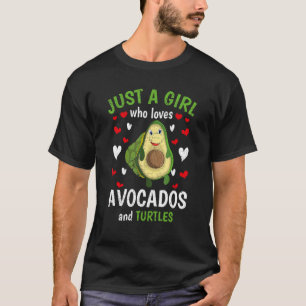 Ocean Animal Niedlich Avocado Girls Women Hearts T-Shirt